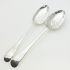 2x Floral Handle Berry Bowl Serving Spoons Silver Plated Epns Old English (#61989) 6