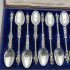 Antique Cased Set Of 12 Apostle Spoons - Cast Silver Probably Hanau White Metal (#99468) 2