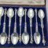 Antique Cased Set Of 12 Apostle Spoons - Cast Silver Probably Hanau White Metal (#99468) 3