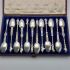 Antique Cased Set Of 12 Apostle Spoons - Cast Silver Probably Hanau White Metal (#99468) 5