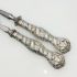 Antique 12 Loth Silver Handled Large Serving Fork & Cheese Server (#99480) 3