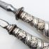 Antique 12 Loth Silver Handled Large Serving Fork & Cheese Server (#99480) 4