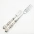 Antique 12 Loth Silver Handled Large Serving Fork & Cheese Server (#99480) 7