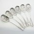 Gadroon Pattern - 6x Berry Bowl Serving Spoons Silver Plated Epns (#99494) 7