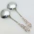 Pair Of Brodrene Lohne Norwegian 830 Silver Dobbel Rokokko Pudding Spoons (#99496) 4