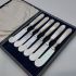 Fabulous Set Of 6 Mother Of Pearl Caviar Spreaders - Antique (#99498) 6