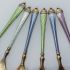 Guilloche Enamel Sterling Silver Caviar Spoons David-andersen Antique (#99499) 8