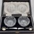 Cased Cut Glass Salt Dishes & Silver Plated Spoons - 1934 Ladies Festival (#99513) 4