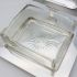 Quality Silver Plated & Heavy Cut Glass Lidded Butter / Sardine Box Maple & Co (#99514) 3