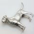 Well Modeled Heavy Silver Plated Black Lab Retriever Dog Ornament / Paperweight (#99515) 3