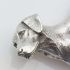 Well Modeled Heavy Silver Plated Black Lab Retriever Dog Ornament / Paperweight (#99515) 4