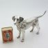 Well Modeled Heavy Silver Plated Black Lab Retriever Dog Ornament / Paperweight (#99515) 6