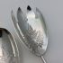 Pair Of Victorian Silver Plated & Wood Handle Salad Servers Antique (#99554) 3