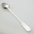 Gleaming Fiddle Pattern Long Basting Spoon Victorian Silver Plated Antique (#99560) 5