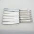 Set Of 6 Universal Stainless Palette Dinner Knives Silver Plated Handles Antique (#99563) 2