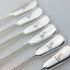 Odlum Crest Set Of 6 Fiddle Thread Dinner Forks Silver Plated Antique (#99566) 2