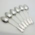 Odlum Crest Set Of 6 Fiddle Thread Dessert Spoons Silver Plated Antique (#99568) 3