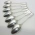 Odlum Crest Set Of 7 Fiddle Thread Dessert Spoons Silver Plated Antique (#99569) 4