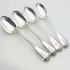 Odlum Crest Set Of 7 Fiddle Thread Dessert Spoons Silver Plated Antique (#99569) 5