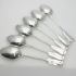 Odlum Crest Set Of 6 Fiddle Thread Table Spoons Silver Plated Antique (#99570) 5