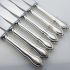 Dubbary Pattern - Set Of 6 Steak Knives - Silver Plated Handles Vintage Cutlery (#99571) 3