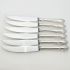 Dubbary Pattern - Set Of 6 Steak Knives - Silver Plated Handles Vintage Cutlery (#99571) 6