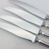 Dubbary Pattern - Set Of 4 Steak Knives - Silver Plated Handles Vintage Cutlery (#99572) 6