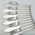 Harley Pattern -  6x Pairs Of Fish Eaters - Epns Silver Plated Vintage Sheffield (#99580) 2