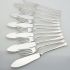Harley Pattern -  6x Pairs Of Fish Eaters - Silver Plated Vintage Sheffield Epns (#99581) 6