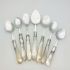 7x Jam & Cream Spoons - Mother Of Pearl Handle Silver Plate Epns (#99592) 6