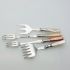 4x Mother Of Pearl Handle Sardine Pickle Meat Forks Silver Plated Antique (#99595) 2