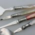4x Mother Of Pearl Handle Sardine Pickle Meat Forks Silver Plated Antique (#99595) 4
