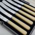 Fine Faux Bone Handled Tea Knives Cased Wardonia Sheffield Steel Cutlery Vintage (#99645) 2