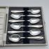 Cased Art Deco Silver Plated Coffee Spoons 1933 Design Epns Vintage (#99647) 7