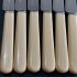 Lovely Palette Tea Butter Knives Faux Bone Handled Original Box Fenton Sheffield (#99648) 5