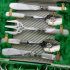 Superb Victorian Tea Time Cutlery Set - Silver Plated & Mother Of Pearl - Cased (#99675) 2