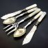 Superb Victorian Tea Time Cutlery Set - Silver Plated & Mother Of Pearl - Cased (#99675) 4
