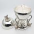 Superb Bird On Nest Egg Coddler - Silver Plated - Antique - Hutton (#99682) 2