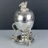 Superb Bird On Nest Egg Coddler - Silver Plated - Antique - Hutton (#99682) 7