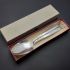 Community South Seas Pair Of Table Spoons Mono 'a' - Vintage Silver Plated Boxed (#99737) 6