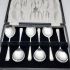 Cased Vintage Set Of 6 Pudding Spoons Epns Silver Plated (#99745) 4