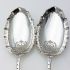 Antique Pair Of Ornate Serving Spoons Silver Plated Bright Cut (#99759) 3