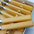 Nice Set Of Fish Eaters Chrome Plated Marbled Amber Colour Handles Vintage (#99761) 3