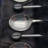 Cased Set Of 6 Coffee Bean Spoons Silver Plated Epns Vintage (#99774) 3