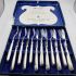 Mappin & Webb Athenian Pattern Boxed Set Of Fish Eaters Silver Plated Vintage (#99775) 5