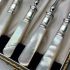 Cased Mother Of Pearl Handled Tea Forks & Knives Sheffield Vintage Cutlery (#99779) 4
