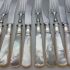 Cased Mother Of Pearl Handled Tea Forks & Knives Sheffield Vintage Cutlery (#99779) 6