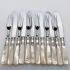 Cased Mother Of Pearl Handled Tea Forks & Knives Sheffield Vintage Cutlery (#99779) 7