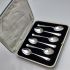 Sterling Silver Rattail Small Demitasse Coffee Spoons Sheffield 1926 Cased (#99786) 2