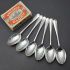 Sterling Silver Rattail Small Demitasse Coffee Spoons Sheffield 1926 Cased (#99786) 5